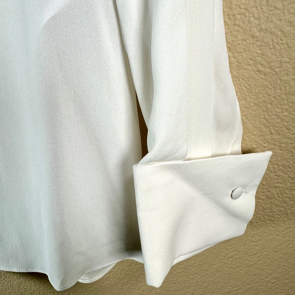 Alexander McQueen Silk Bow Blouse in Cream - Picture 6 of 9